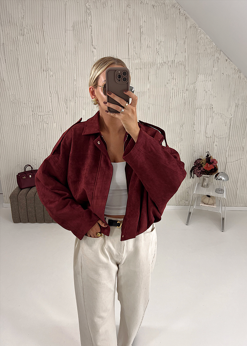 Molinne | Suede Jacke in Oversize Fit