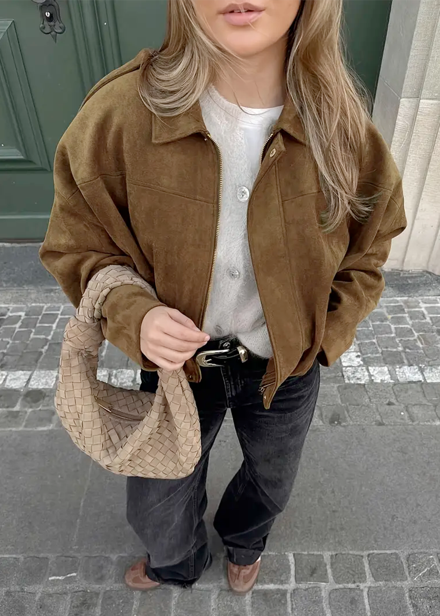 Molinne | Suede Jacke in Oversize Fit