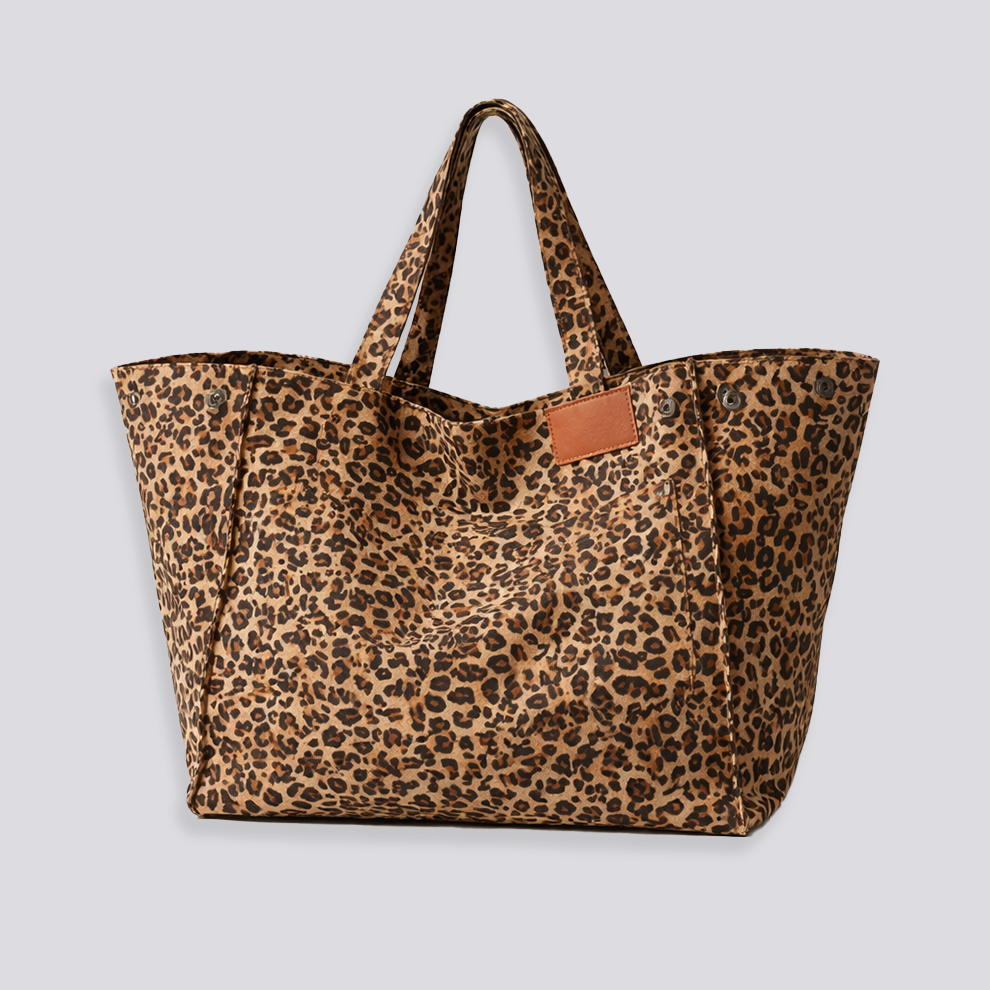 Albina | Große Leo Print Schultertasche mit flexiblem Design Tasche