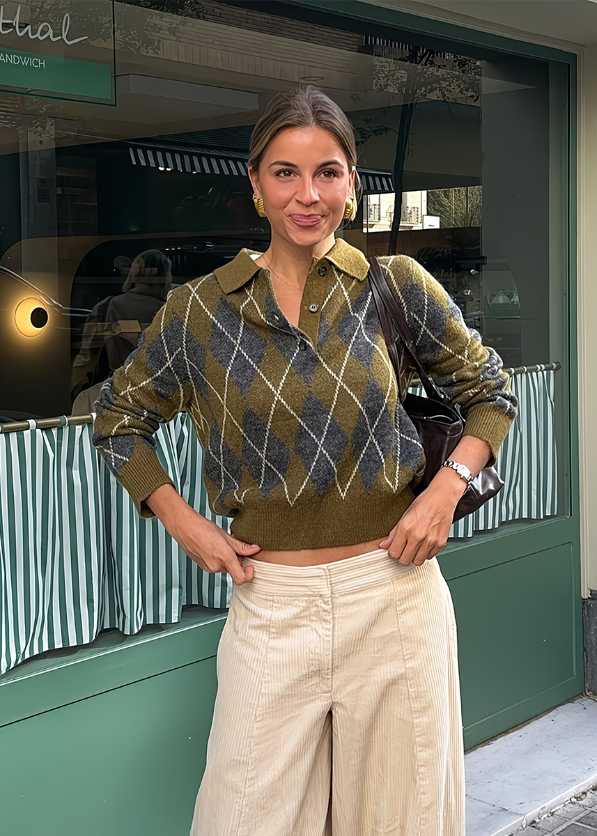 Carla | Feinstrick Pullover mit Polokragen