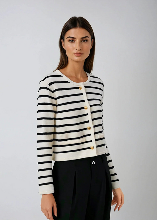 Noelle | Gestreifter Knit Cardigan