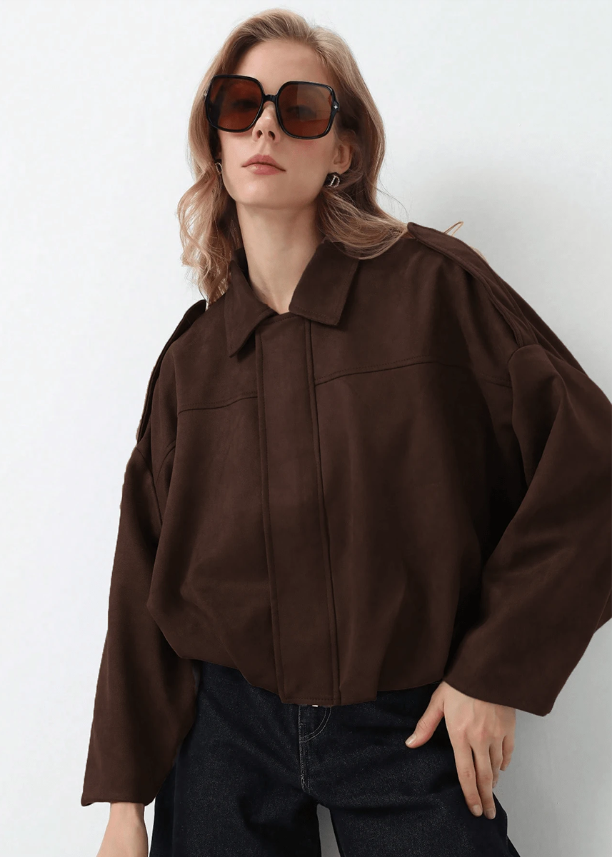Molinne | Suede Jacke in Oversize Fit