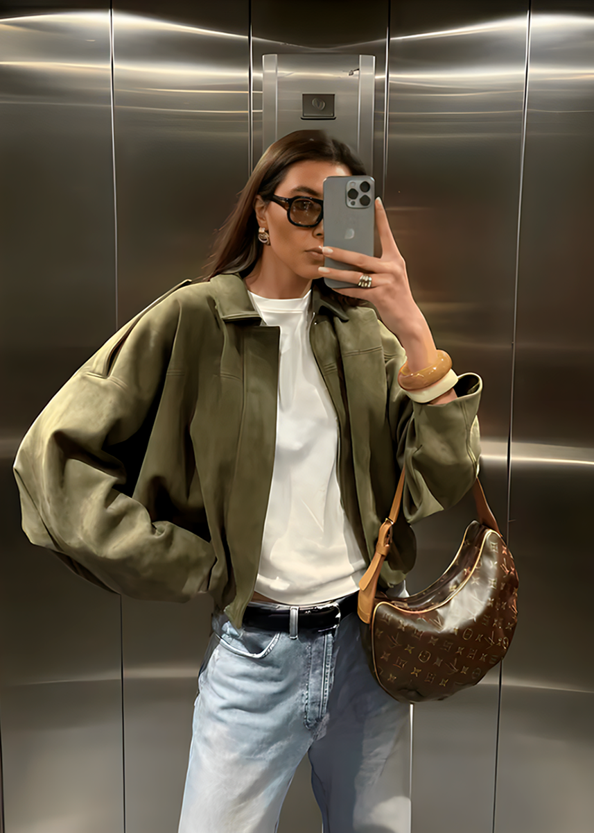 Molinne | Suede Jacke in Oversize Fit