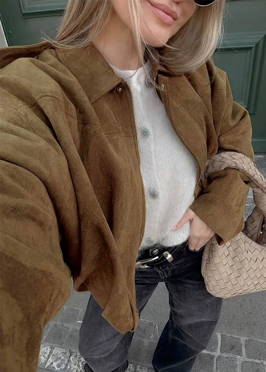 Molinne | Suede Jacke in Oversize Fit