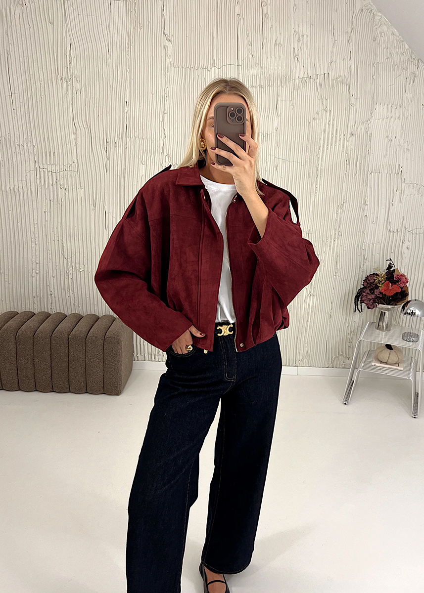 Molinne | Suede Jacke in Oversize Fit