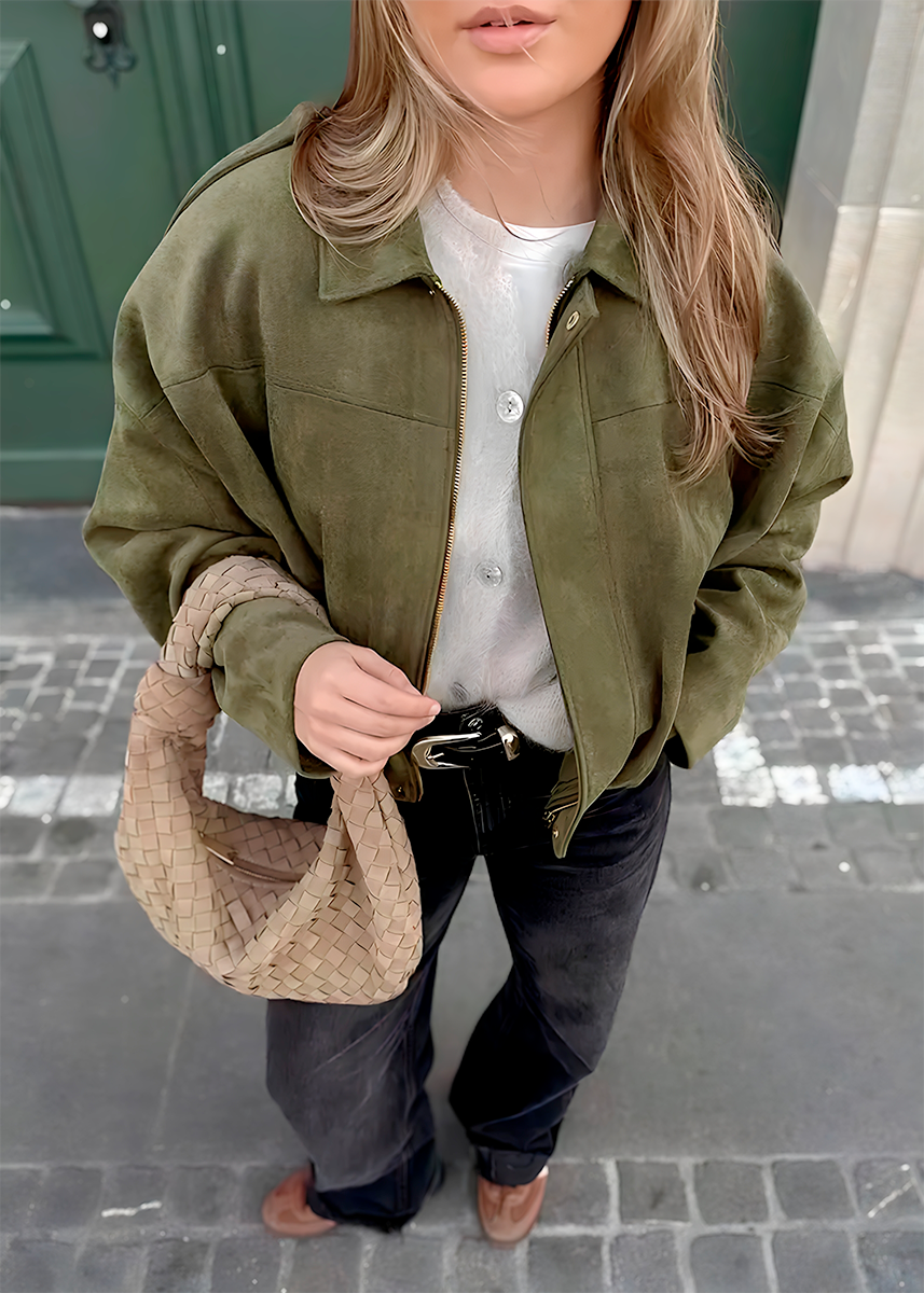 Molinne | Suede Jacke in Oversize Fit