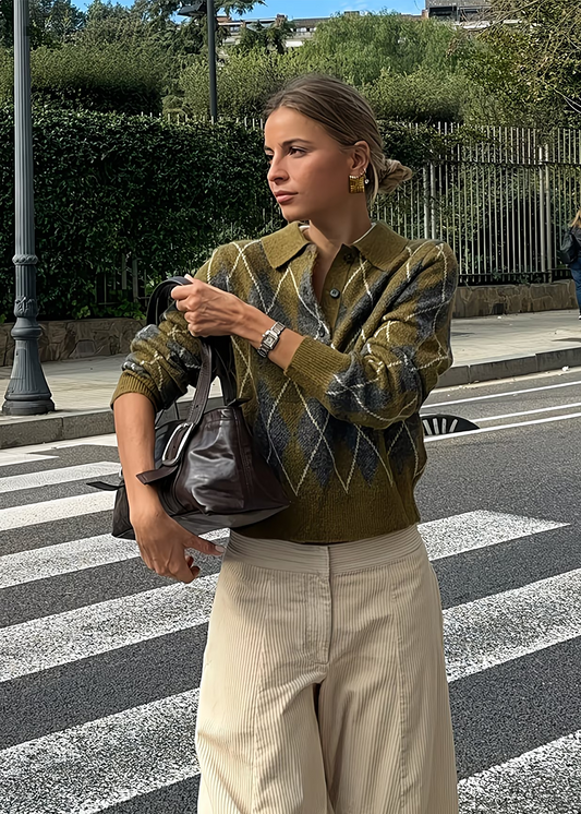 Carla | Feinstrick Pullover mit Polokragen