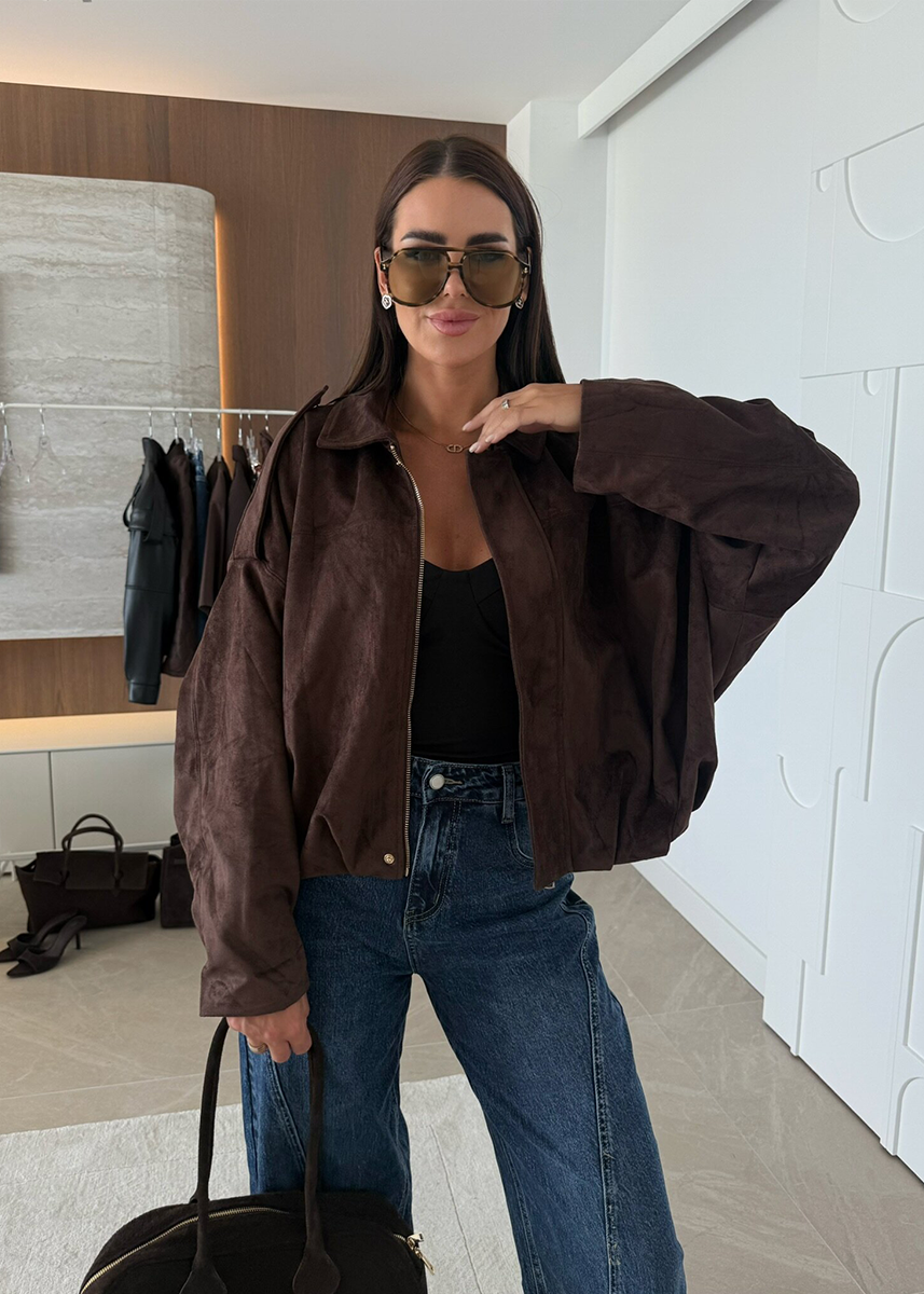 Molinne | Suede Jacke in Oversize Fit