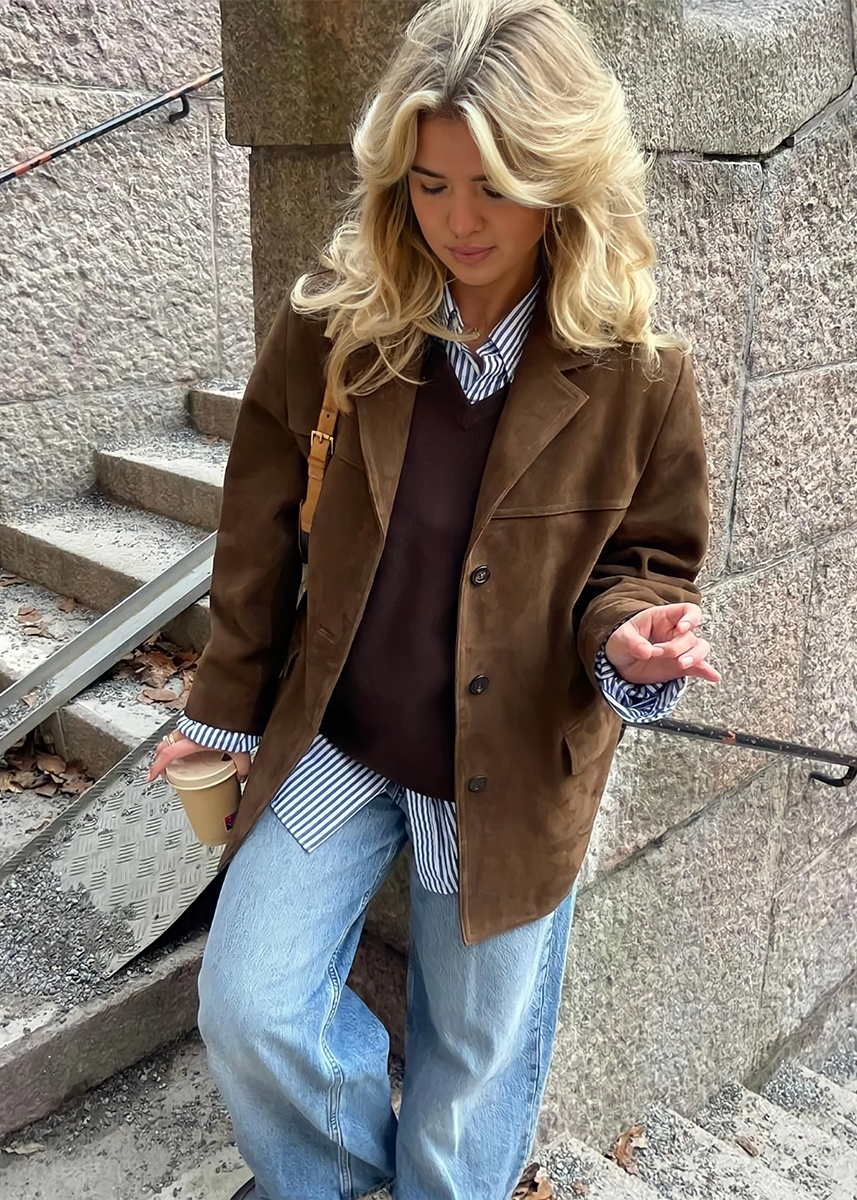 Giorgia | elegante Jacke in Wildleder Optik