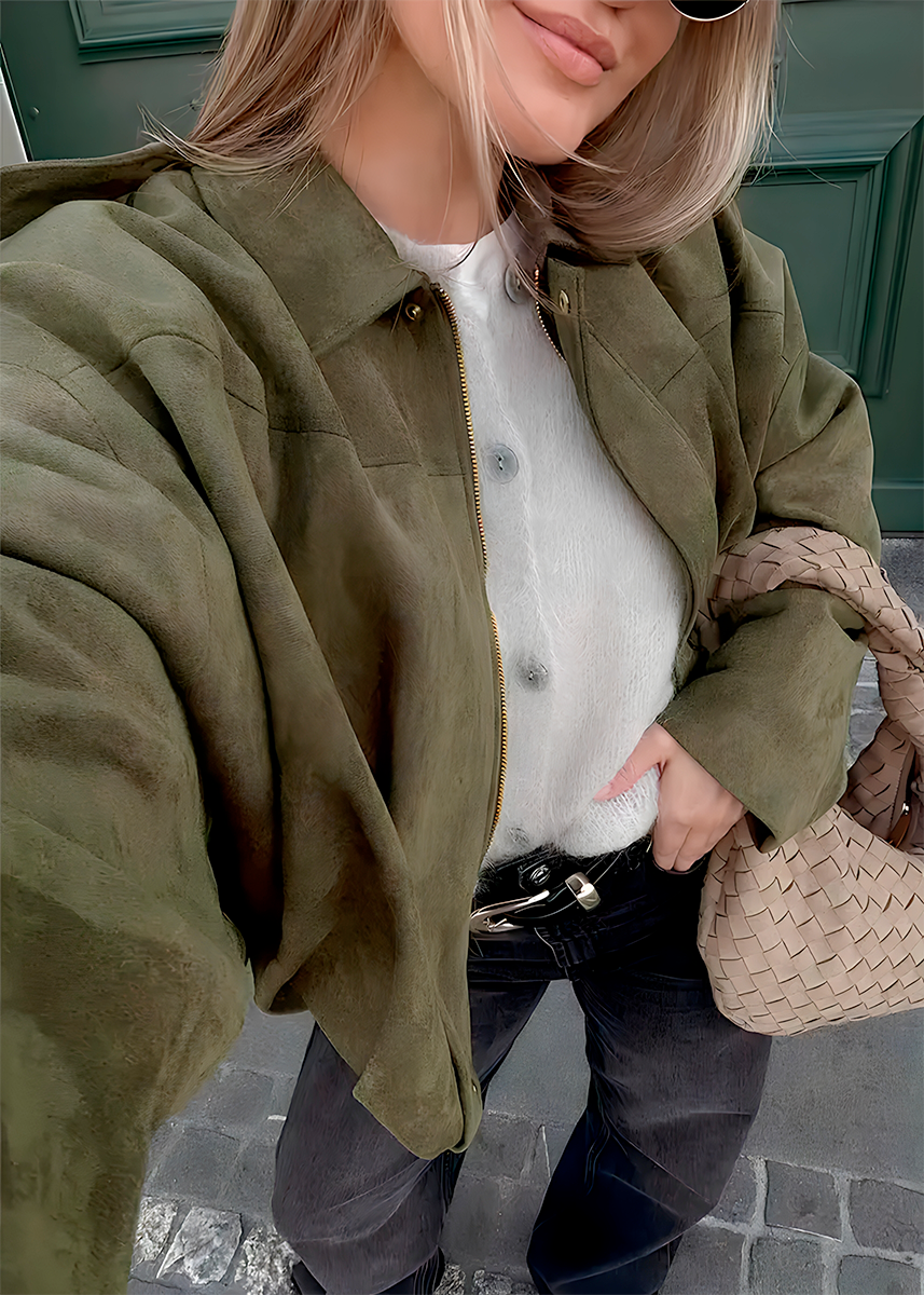 Molinne | Suede Jacke in Oversize Fit