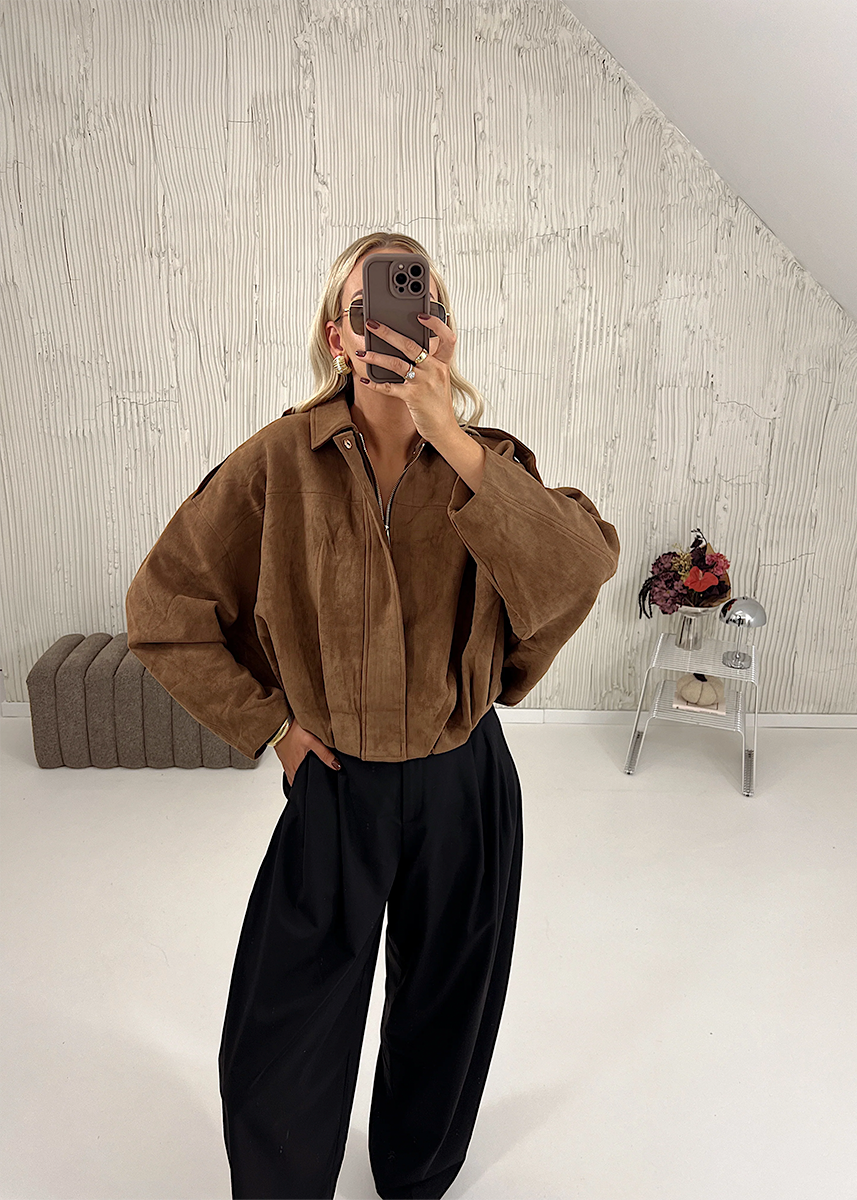 Molinne | Suede Jacke in Oversize Fit