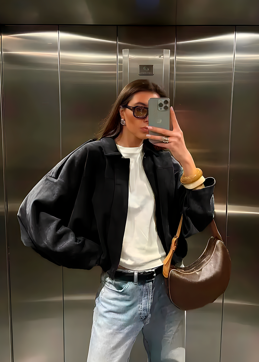 Molinne | Suede Jacke in Oversize Fit