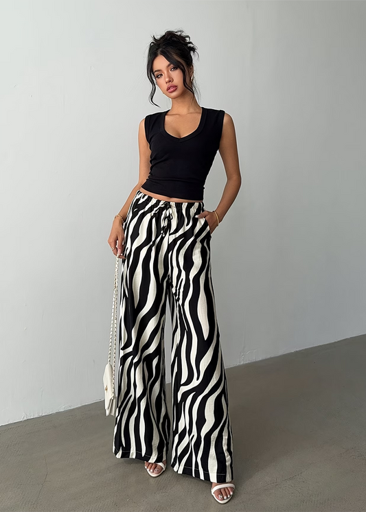 Zarelia | Zebra Wide-Leg Hose