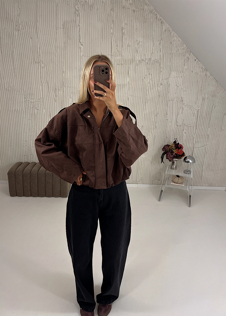 Molinne | Suede Jacke in Oversize Fit