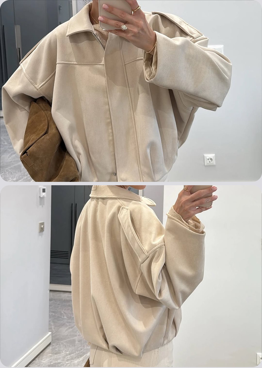 Molinne | Suede Jacke in Oversize Fit