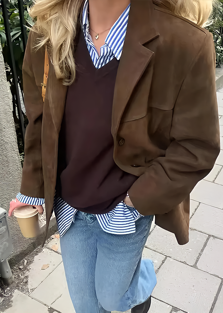 Giorgia | elegante Jacke in Wildleder Optik