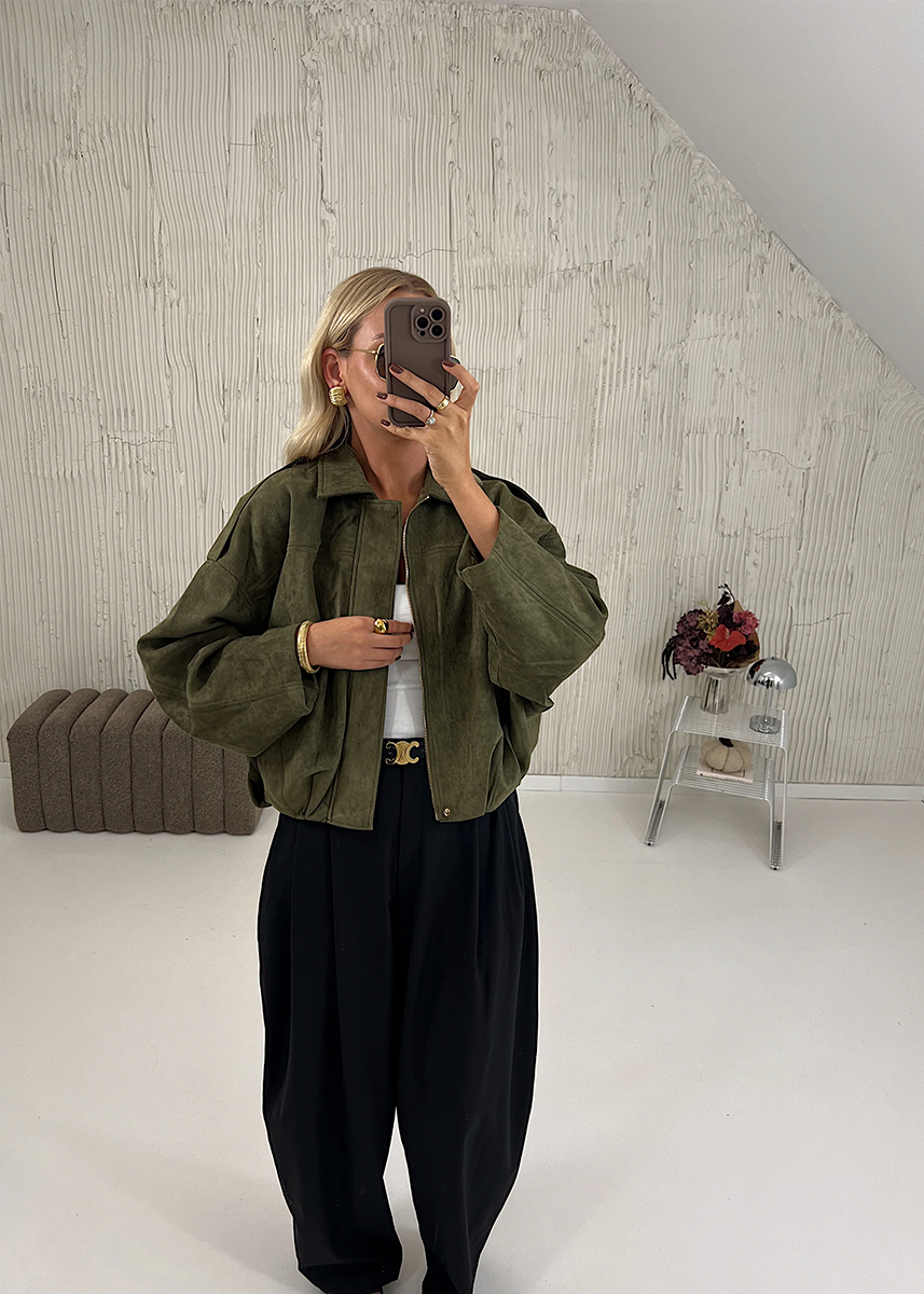 Molinne | Suede Jacke in Oversize Fit