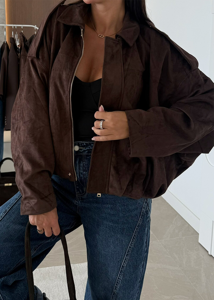 Molinne | Suede Jacke in Oversize Fit