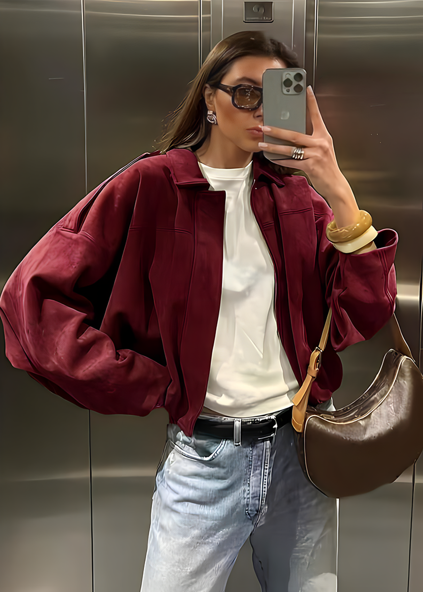 Molinne | Suede Jacke in Oversize Fit