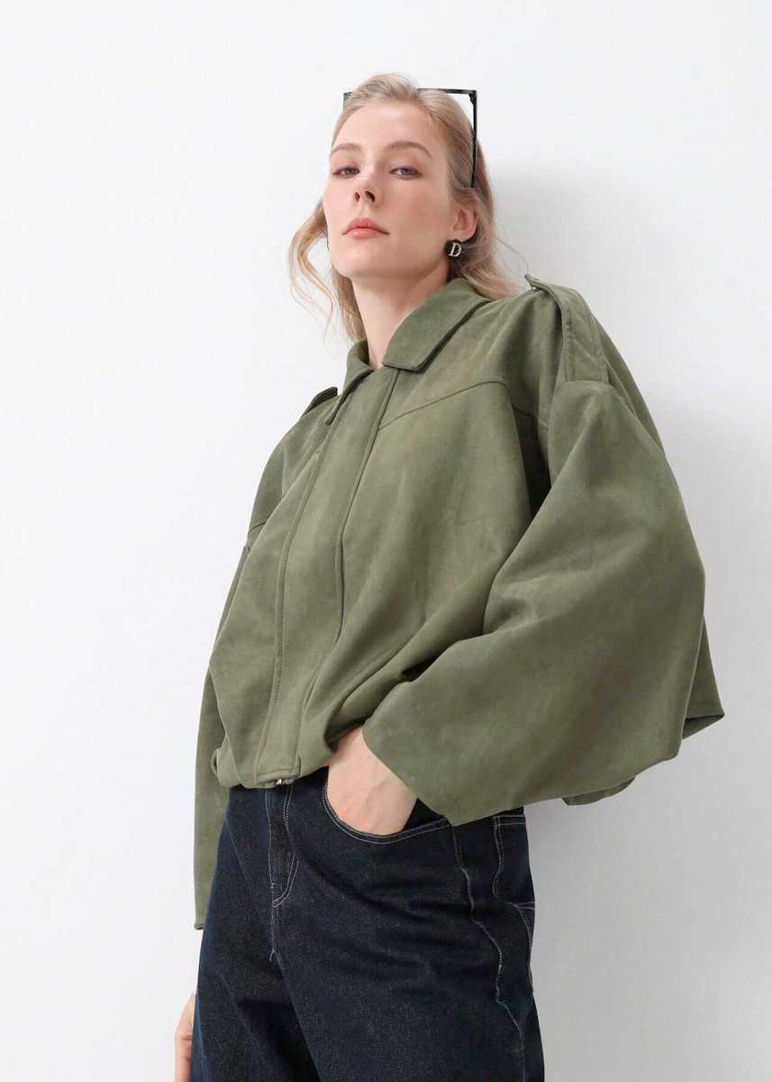 Molinne | Suede Jacke in Oversize Fit