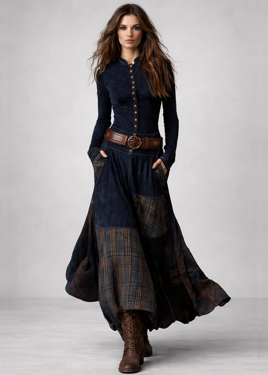 Helena | Bequemes Maxikleid mit Knopfleiste und fließendem Fall