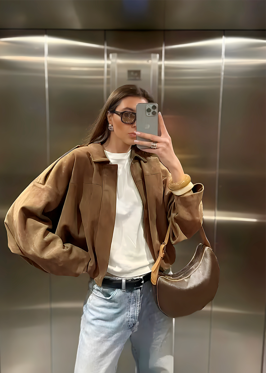 Molinne | Suede Jacke in Oversize Fit